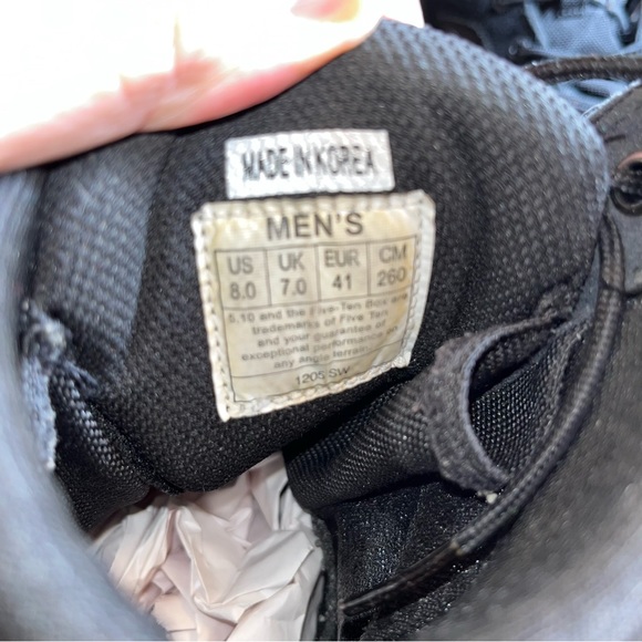 Five Ten 5.10 Valor Boots Men's 8 triple black Tactical Combat Lace Up Ankle - Picture 9 of 9